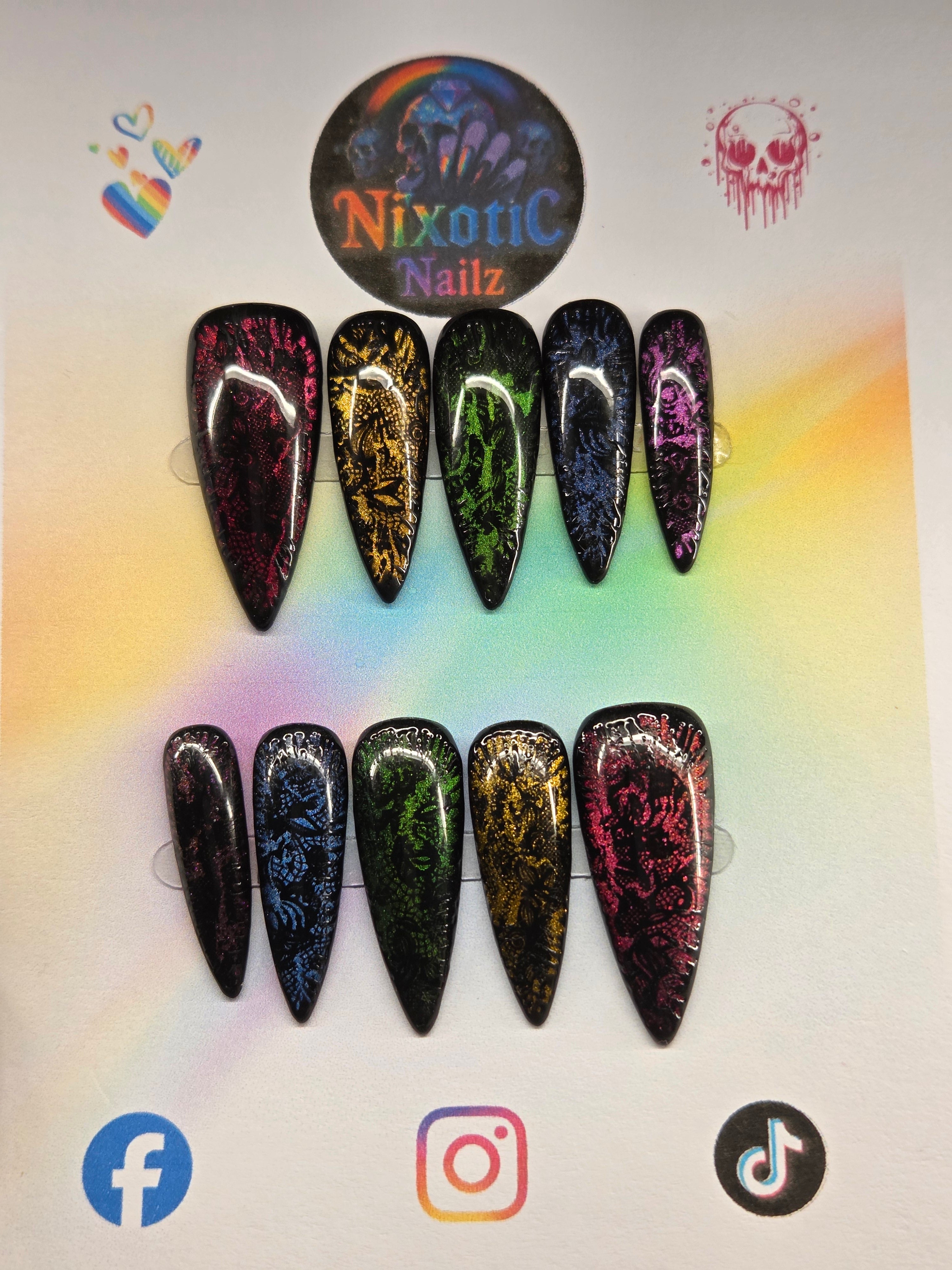 Rainbow cateye lace