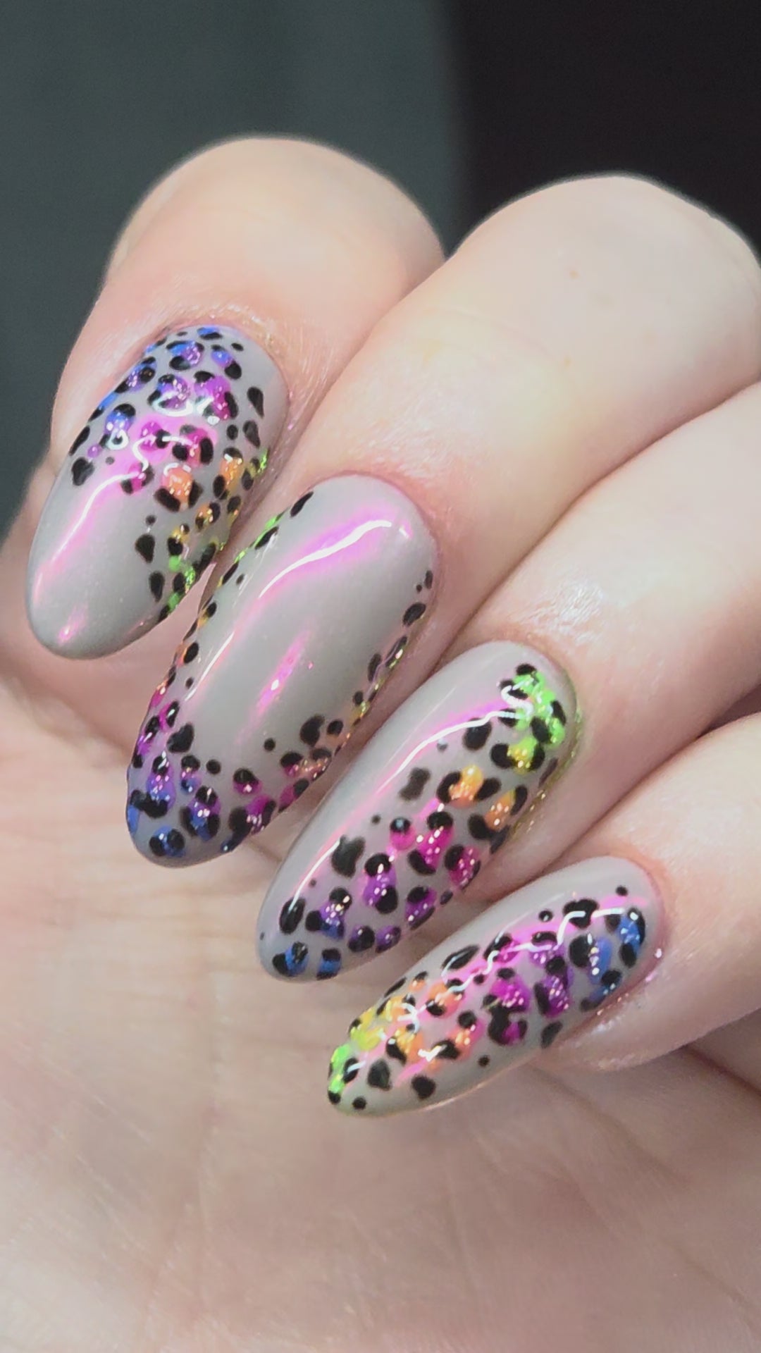 Rainbow leopard print with chrome