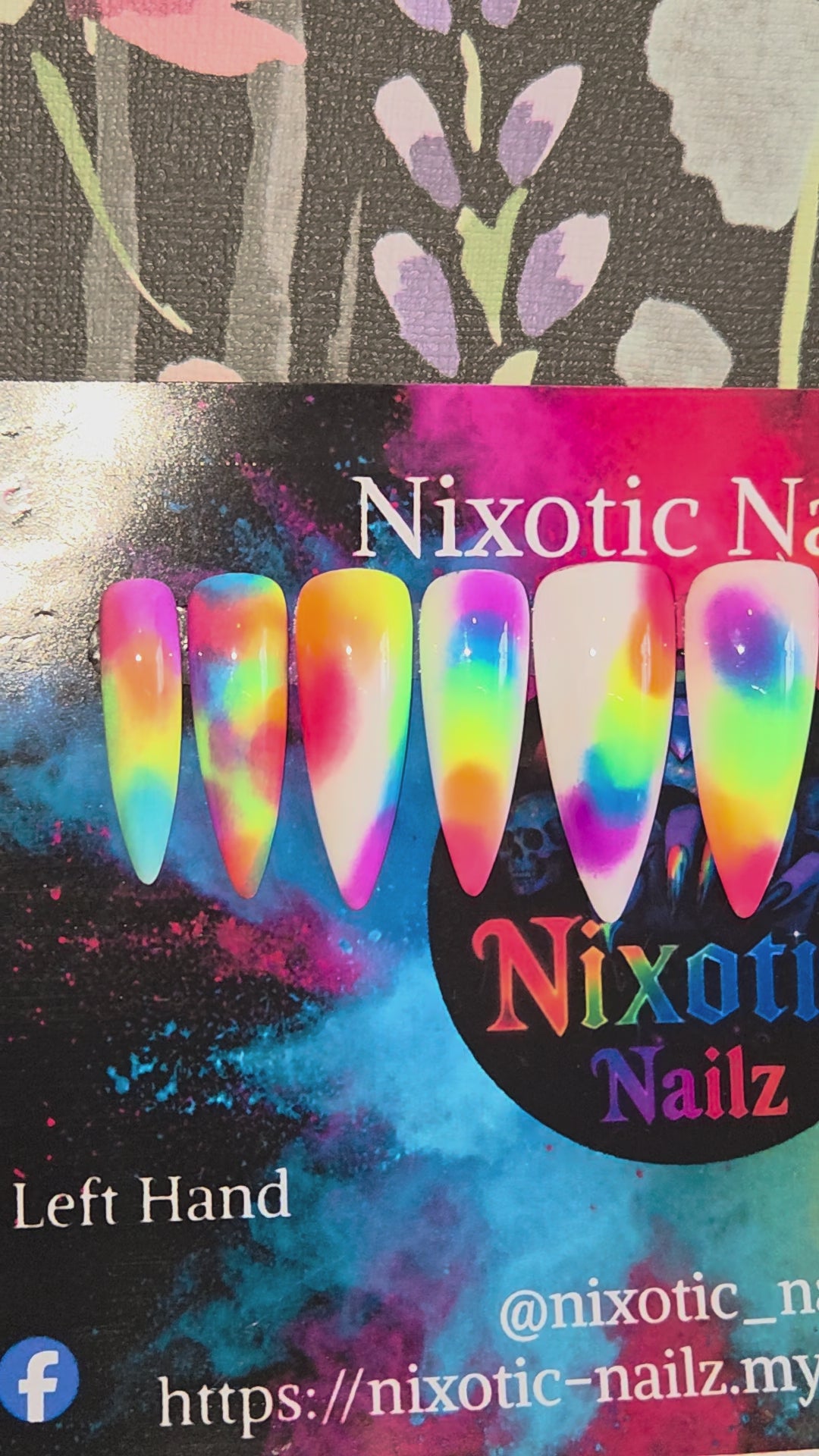 Rainbow pigment nails