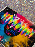 Rainbow pigment nails