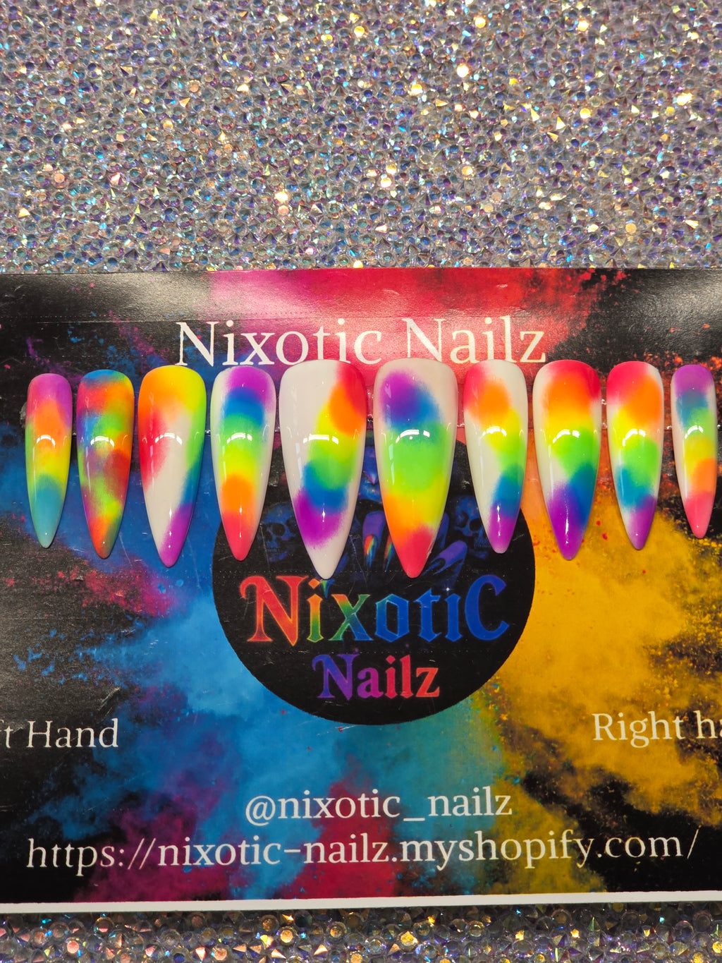 Rainbow pigment nails